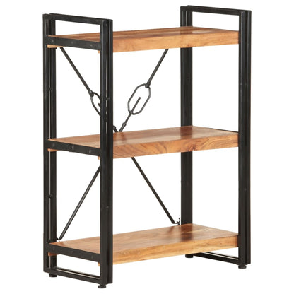 vidaXL 3-Tier Bookcase 60x30x80 cm Solid Acacia Wood - Brown