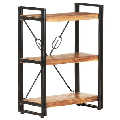 vidaXL 3-Tier Bookcase 60x30x80 cm Solid Acacia Wood - Brown