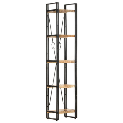 vidaXL 5-Tier Bookcase 39x30x180 cm Solid Mango Wood - Brown - 40 x 30 x 180 cm