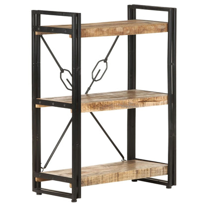 vidaXL 3-Tier Bookcase 60x30x80 cm Solid Mango Wood - Brown