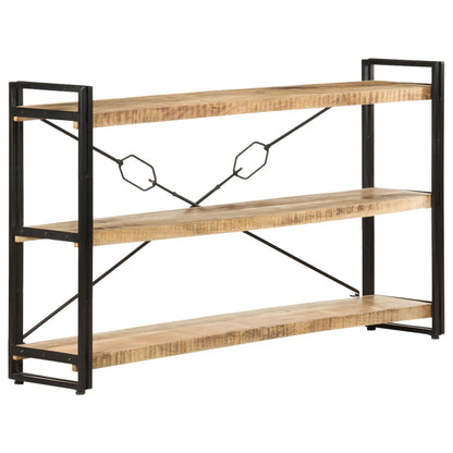 vidaXL 3-Tier Bookcase 140x30x80 cm Solid Mango Wood - Brown