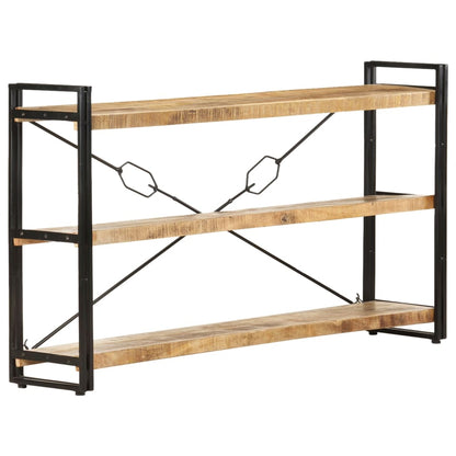 vidaXL 3-Tier Bookcase 140x30x80 cm Solid Mango Wood - Brown
