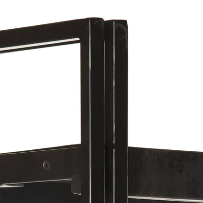 vidaXL 3-Tier Bookcase Black 90x30x80 cm Solid Mango Wood