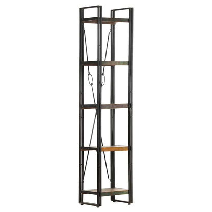 vidaXL 5-Tier Bookcase 40x30x180 cm Solid Reclaimed Wood - Multicolour