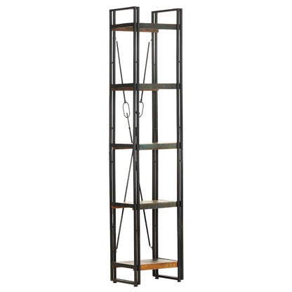 vidaXL 5-Tier Bookcase 40x30x180 cm Solid Reclaimed Wood - Multicolour