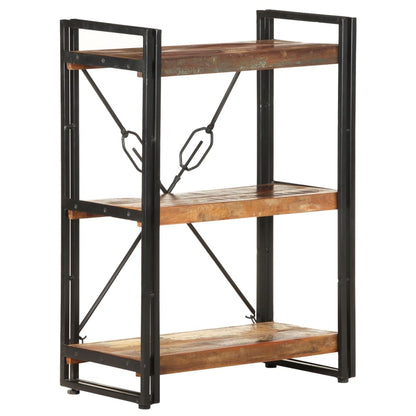 vidaXL 3-Tier Bookcase 60x30x80 cm Solid Reclaimed Wood - Multicolour