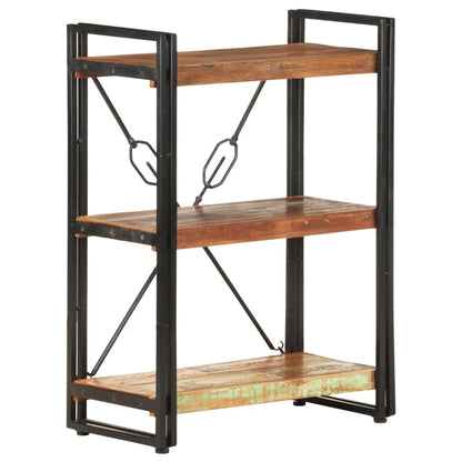 vidaXL 3-Tier Bookcase 60x30x80 cm Solid Reclaimed Wood - Multicolour