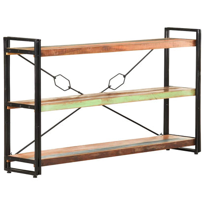 vidaXL 3-Tier Bookcase 140x30x80 cm Solid Reclaimed Wood - Multicolour