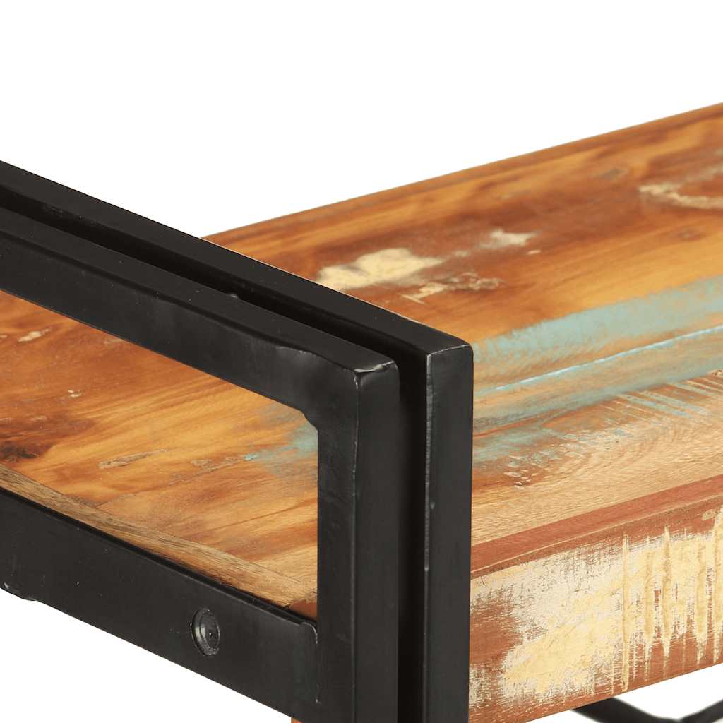 vidaXL 3-Tier Bookcase 140x30x80 cm Solid Reclaimed Wood - Multicolour