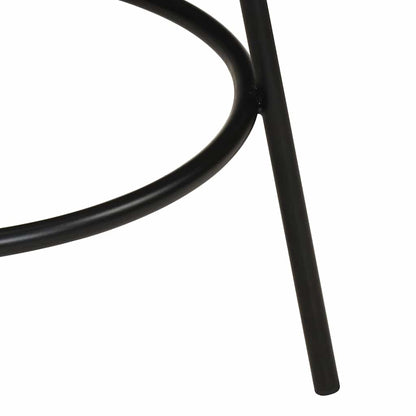 vidaXL Bar Stools 2 pcs Solid Mango Wood - Black - 38 x 36 x 74 cm