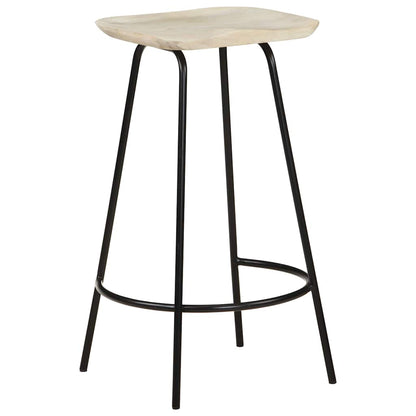 vidaXL Bar Stools 4 pcs Solid Mango Wood - Brown - 38 x 36 x 74 cm