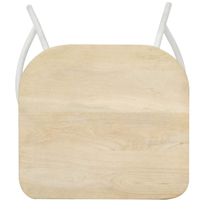 vidaXL Bar Stools 2 pcs Solid Mango Wood - Brown - 38 x 36 x 74 cm