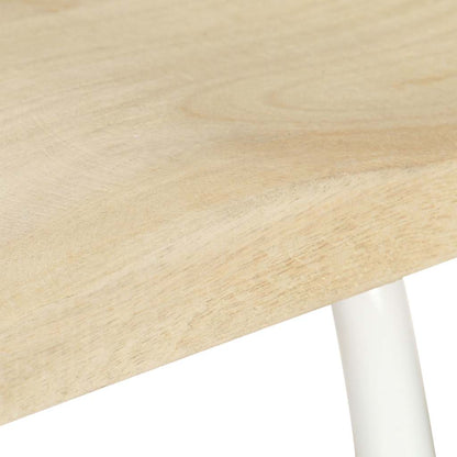 vidaXL Bar Stools 4 pcs Solid Mango Wood - Beige - 38 x 36 x 74 cm