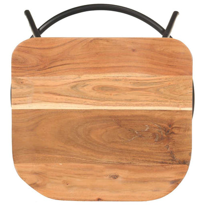 vidaXL Bar Stools 2 pcs Solid Acacia Wood - Brown - 38 x 36 x 74 cm