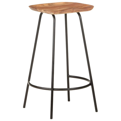 vidaXL Bar Stools 4 pcs Solid Acacia Wood - White - 38 x 36 x 74 cm