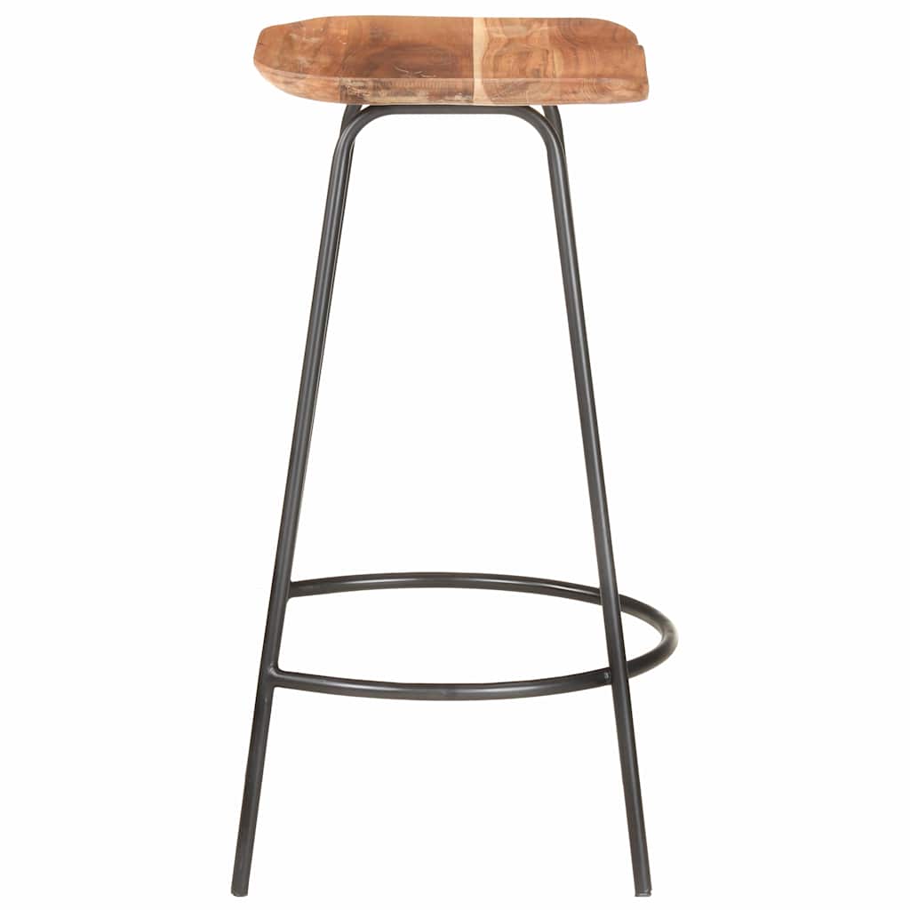 vidaXL Bar Stools 4 pcs Solid Acacia Wood - White - 38 x 36 x 74 cm