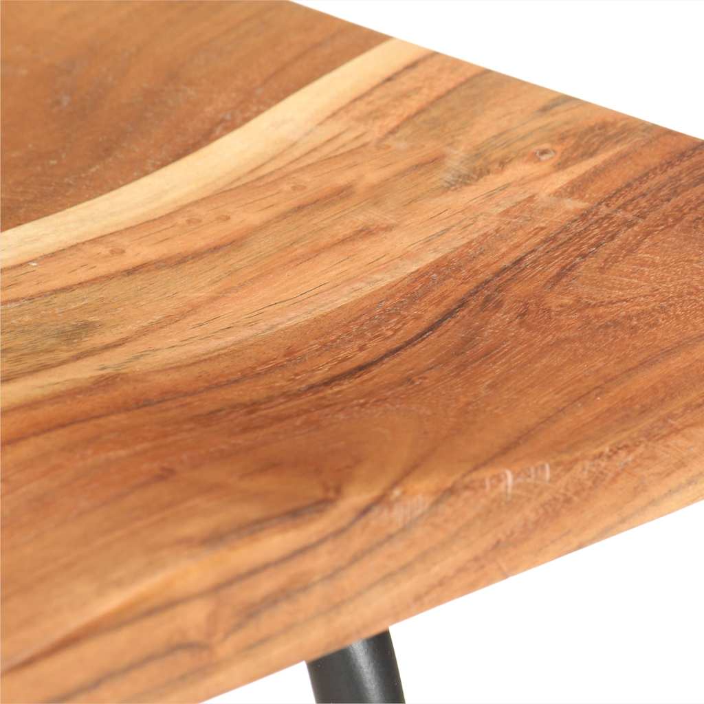 vidaXL Bar Stools 4 pcs Solid Acacia Wood - White - 38 x 36 x 74 cm