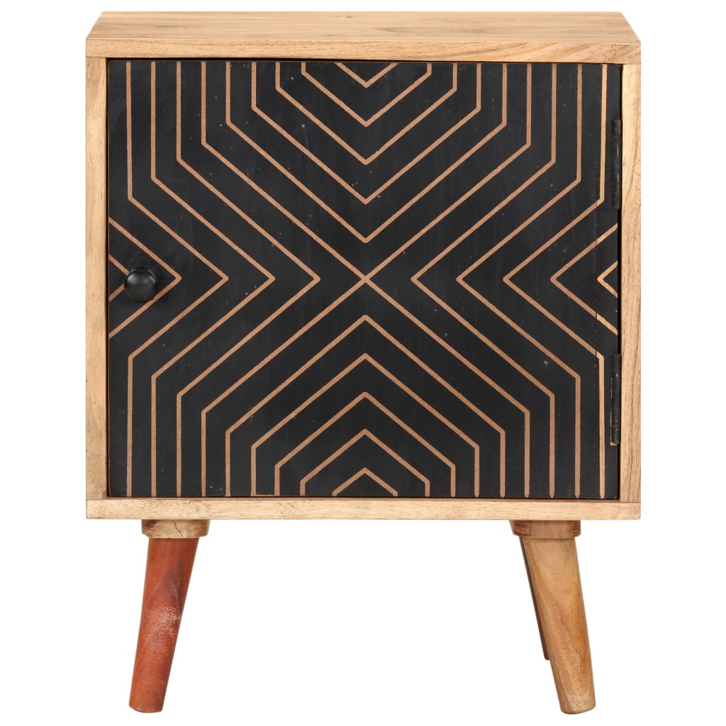 vidaXL Bedside Cabinet 40x30x50 cm Solid Acacia Wood - Beige