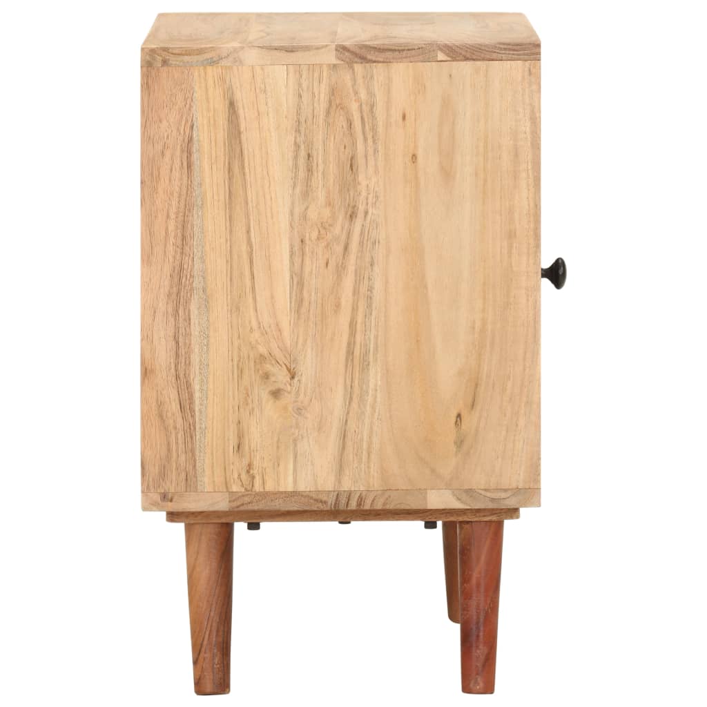 vidaXL Bedside Cabinet 40x30x50 cm Solid Acacia Wood - Beige