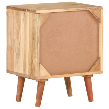 vidaXL Bedside Cabinet 40x30x50 cm Solid Acacia Wood - Beige