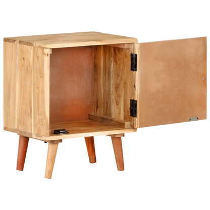 vidaXL Bedside Cabinet 40x30x50 cm Solid Acacia Wood - Beige