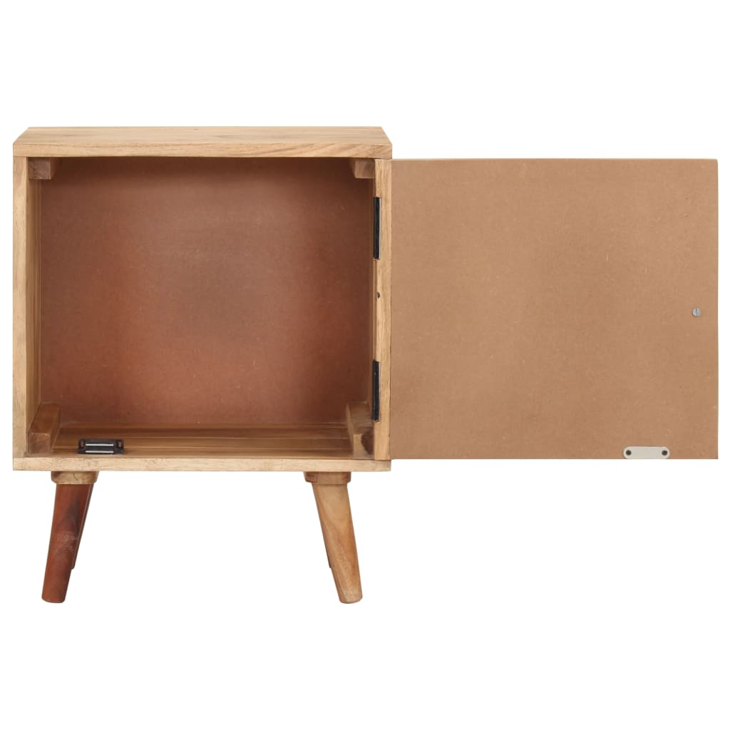 vidaXL Bedside Cabinet 40x30x50 cm Solid Acacia Wood - Beige
