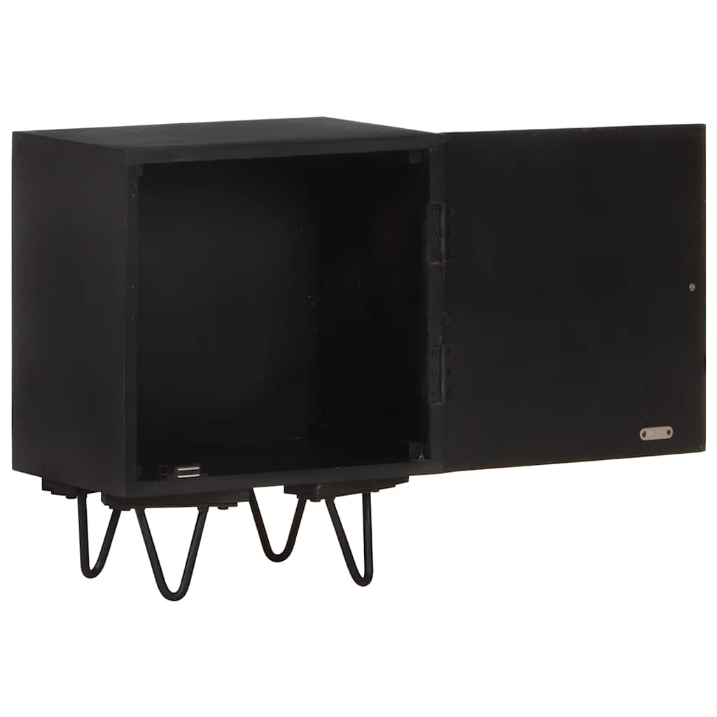 vidaXL Bedside Cabinet with Brass Front 40x30x50 cm Solid Mango Wood - Gold