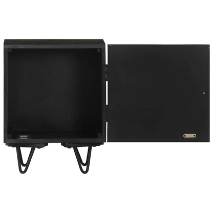 vidaXL Bedside Cabinet with Brass Front 40x30x50 cm Solid Mango Wood - Gold