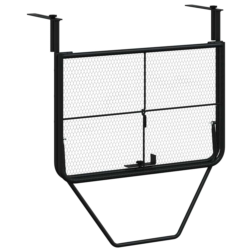 325924 vidaXL Balcony Table Black 60x40 cm Steel - 60 x 40 x 65 cm