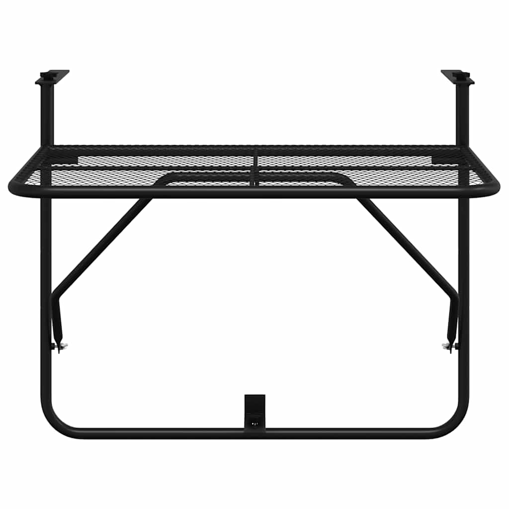 325924 vidaXL Balcony Table Black 60x40 cm Steel - 60 x 40 x 65 cm