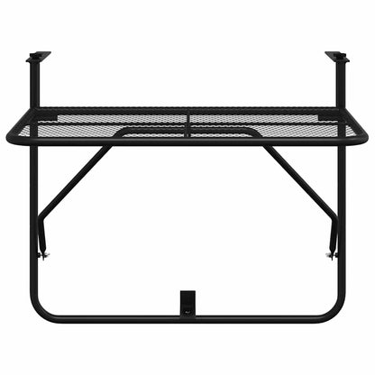 325924 vidaXL Balcony Table Black 60x40 cm Steel - 60 x 40 x 65 cm