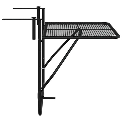 325924 vidaXL Balcony Table Black 60x40 cm Steel - 60 x 40 x 65 cm