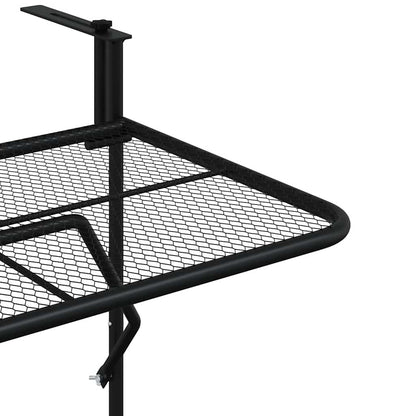 325924 vidaXL Balcony Table Black 60x40 cm Steel - 60 x 40 x 65 cm