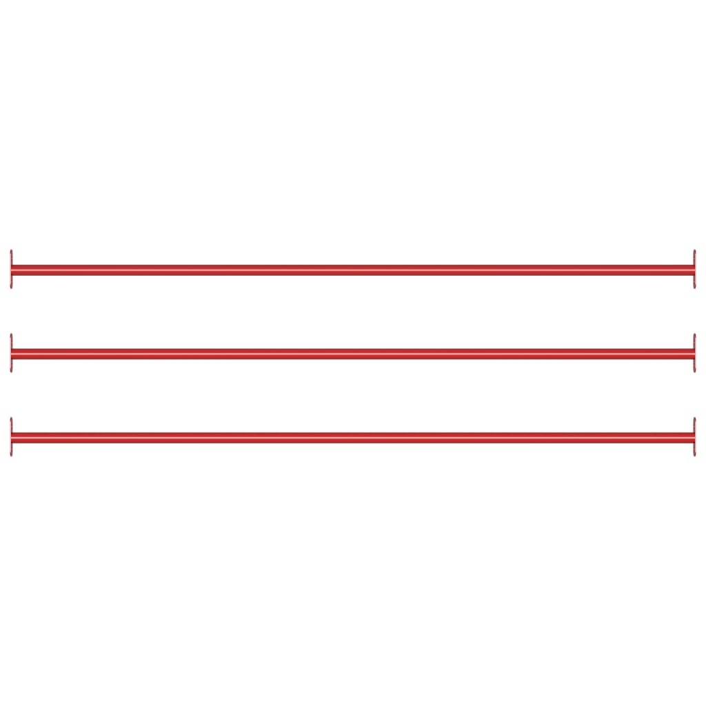 vidaXL Turning Bars 3 pcs 125 cm Steel Red