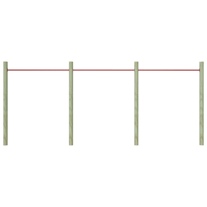 vidaXL Turning Bars 3 pcs 125 cm Steel Red