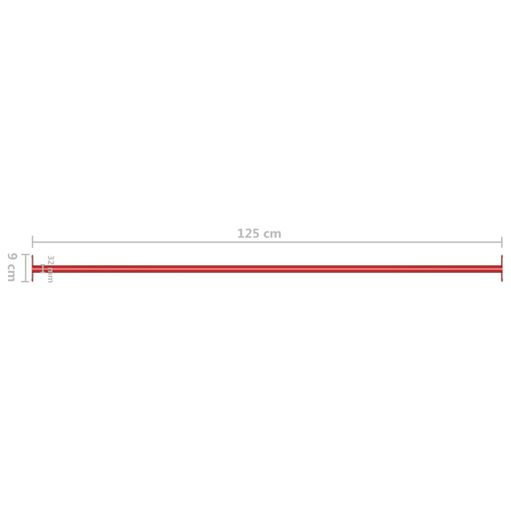 vidaXL Turning Bars 3 pcs 125 cm Steel Red