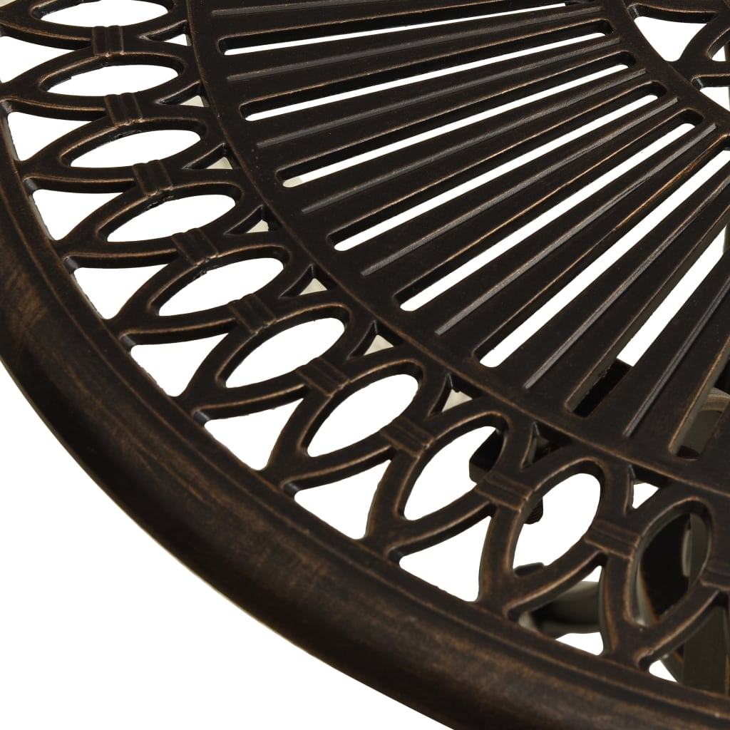 vidaXL Garden Table Bronze 62x62x65 cm Cast Aluminium - Brown