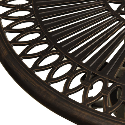 vidaXL Garden Table Bronze 62x62x65 cm Cast Aluminium - Brown