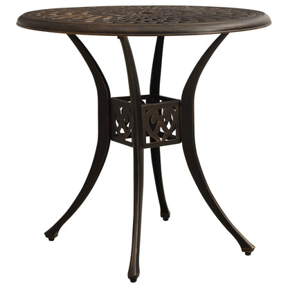 vidaXL Garden Table Bronze 78x78x72 cm Cast Aluminium - Brown