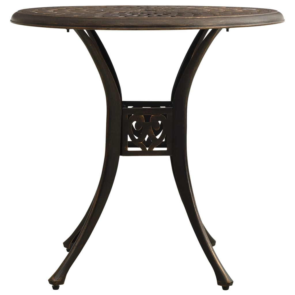 vidaXL Garden Table Bronze 78x78x72 cm Cast Aluminium - Brown