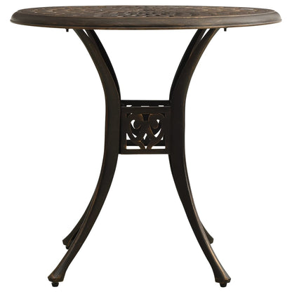 vidaXL Garden Table Bronze 78x78x72 cm Cast Aluminium - Brown