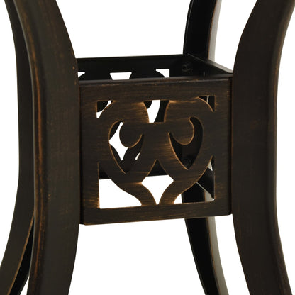 vidaXL Garden Table Bronze 78x78x72 cm Cast Aluminium - Brown