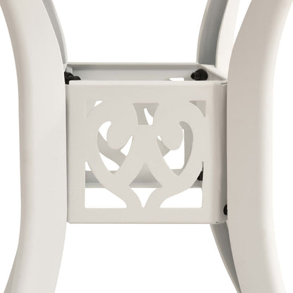 vidaXL Garden Table White 78x78x72 cm Cast Aluminium