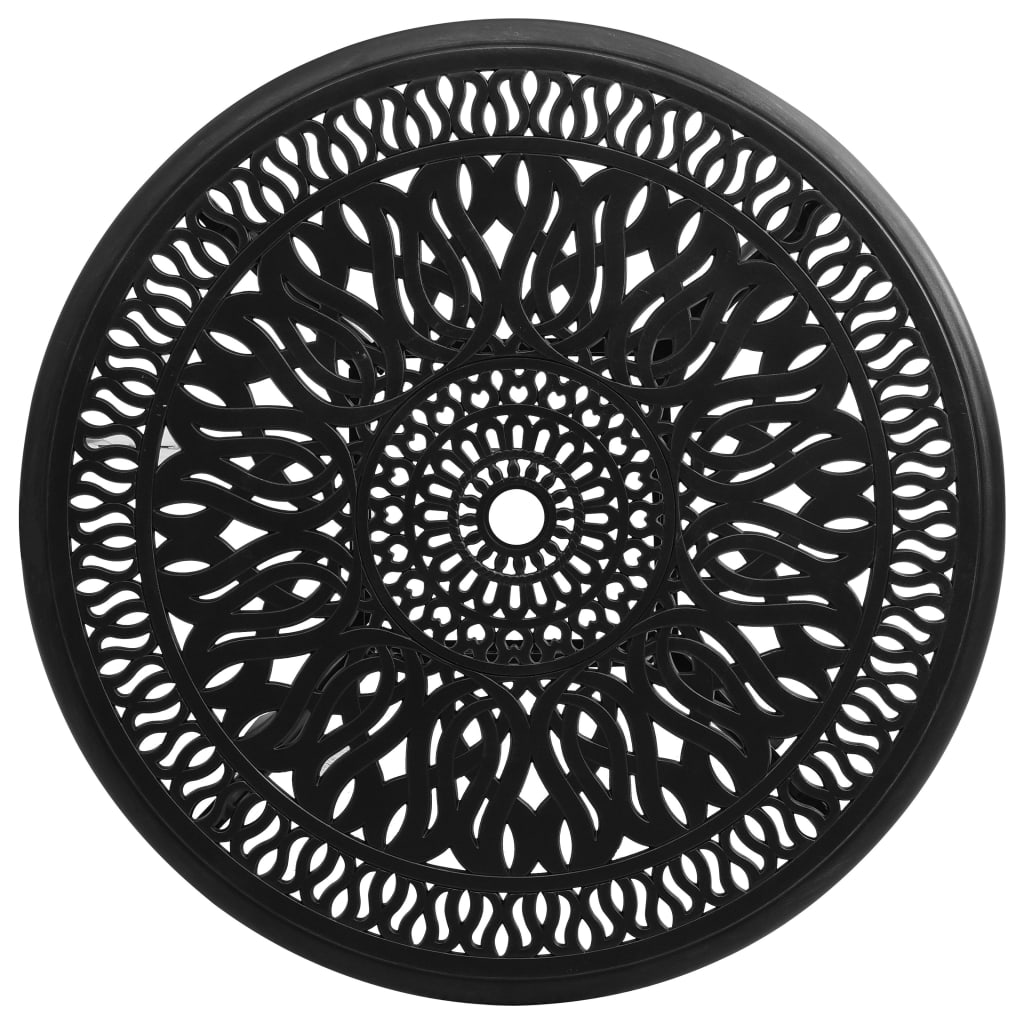 vidaXL Garden Table Black 90x90x74 cm Cast Aluminium