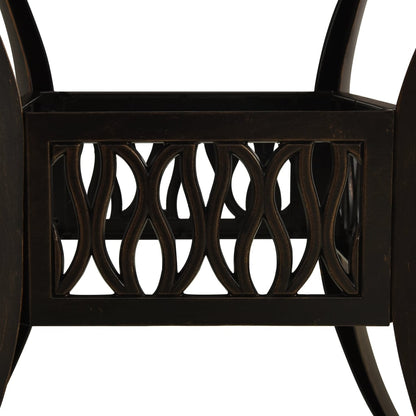 vidaXL Garden Table Bronze 90x90x73 cm Cast Aluminium - Brown