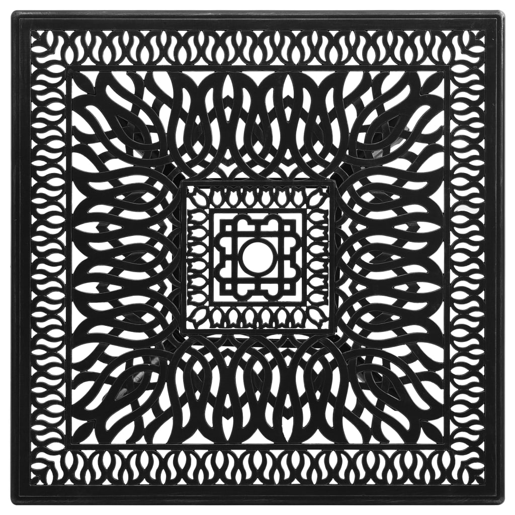 vidaXL Garden Table Black 90x90x73 cm Cast Aluminium