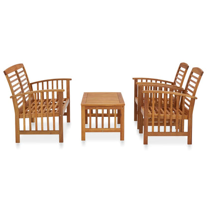 3057971 vidaXL 4 Piece Garden Lounge Set Solid Acacia Wood (310256+310262) - Brown - 45 x 45 x 50 cm