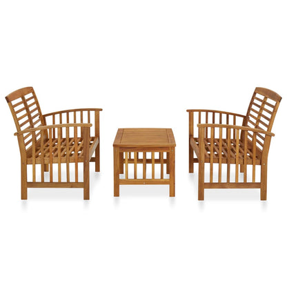 3057972 vidaXL 3 Piece Garden Lounge Set Solid Acacia Wood (310259+310262) - Brown - 45 x 45 x 50 cm