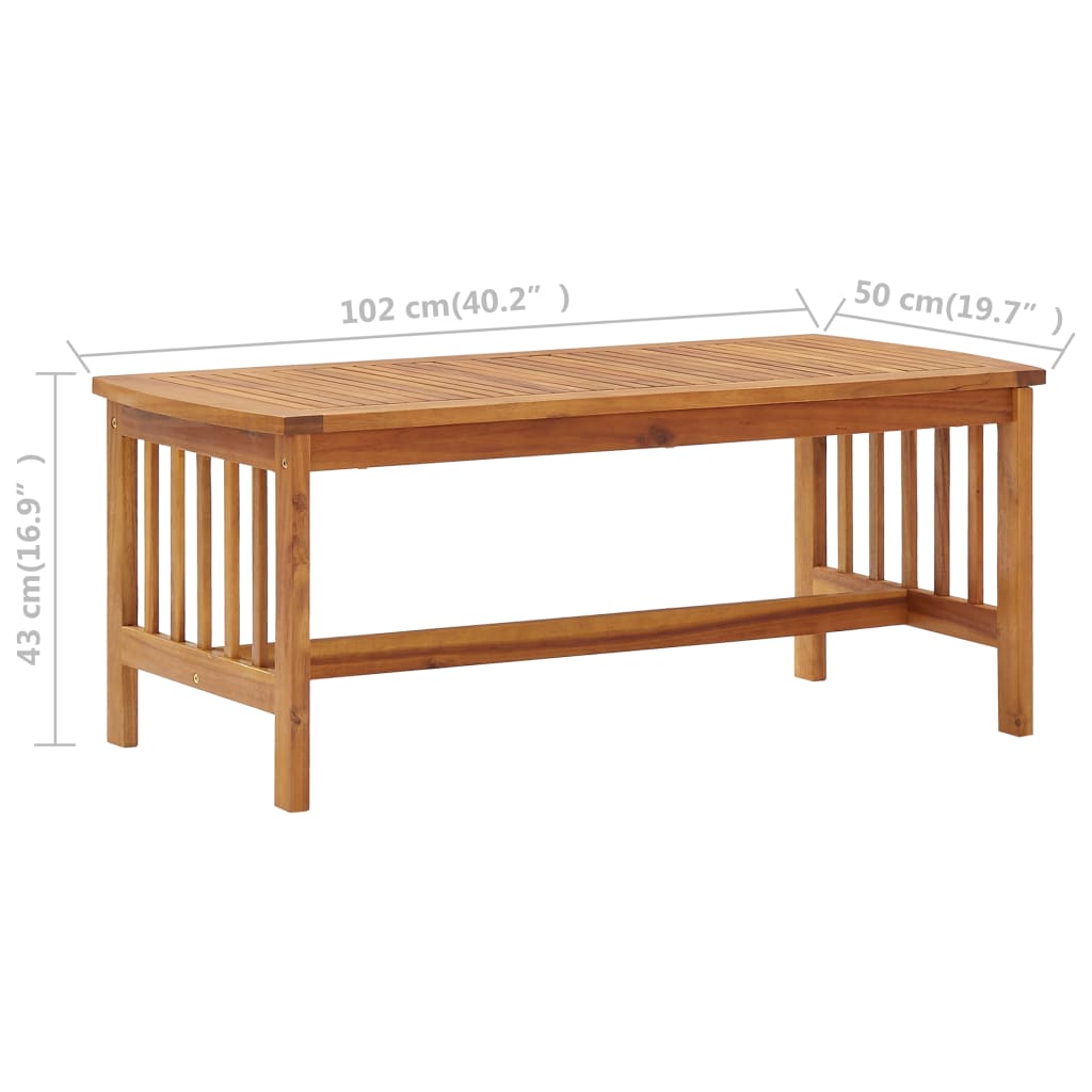 3057972 vidaXL 3 Piece Garden Lounge Set Solid Acacia Wood (310259+310262) - Brown - 45 x 45 x 50 cm