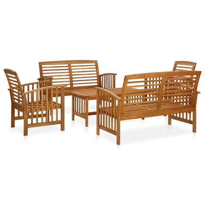 3057973 vidaXL 5 Piece Garden Lounge Set Solid Acacia Wood (310256+310259+310262) - Brown - 45 x 45 x 50 cm